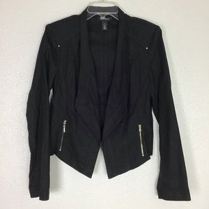 WHBM Black Utility Jacket